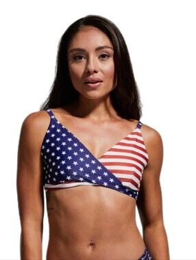 Born Primitive Patriotic Bikini Top Sz Small NWT